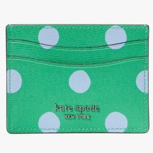 Kate Spade Morgan Sunshine Dot in Candy Grassy Multi Cardholder NWT Retail $69